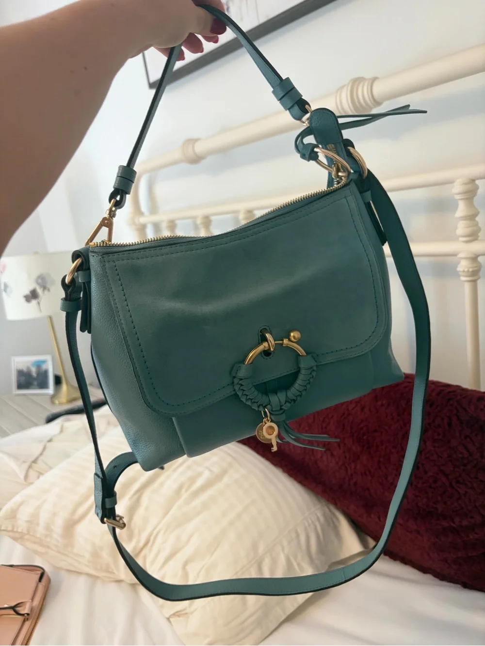 See By Chloe Teal Ring-Tassel Crossbody Bag - Picture 4 of 4
